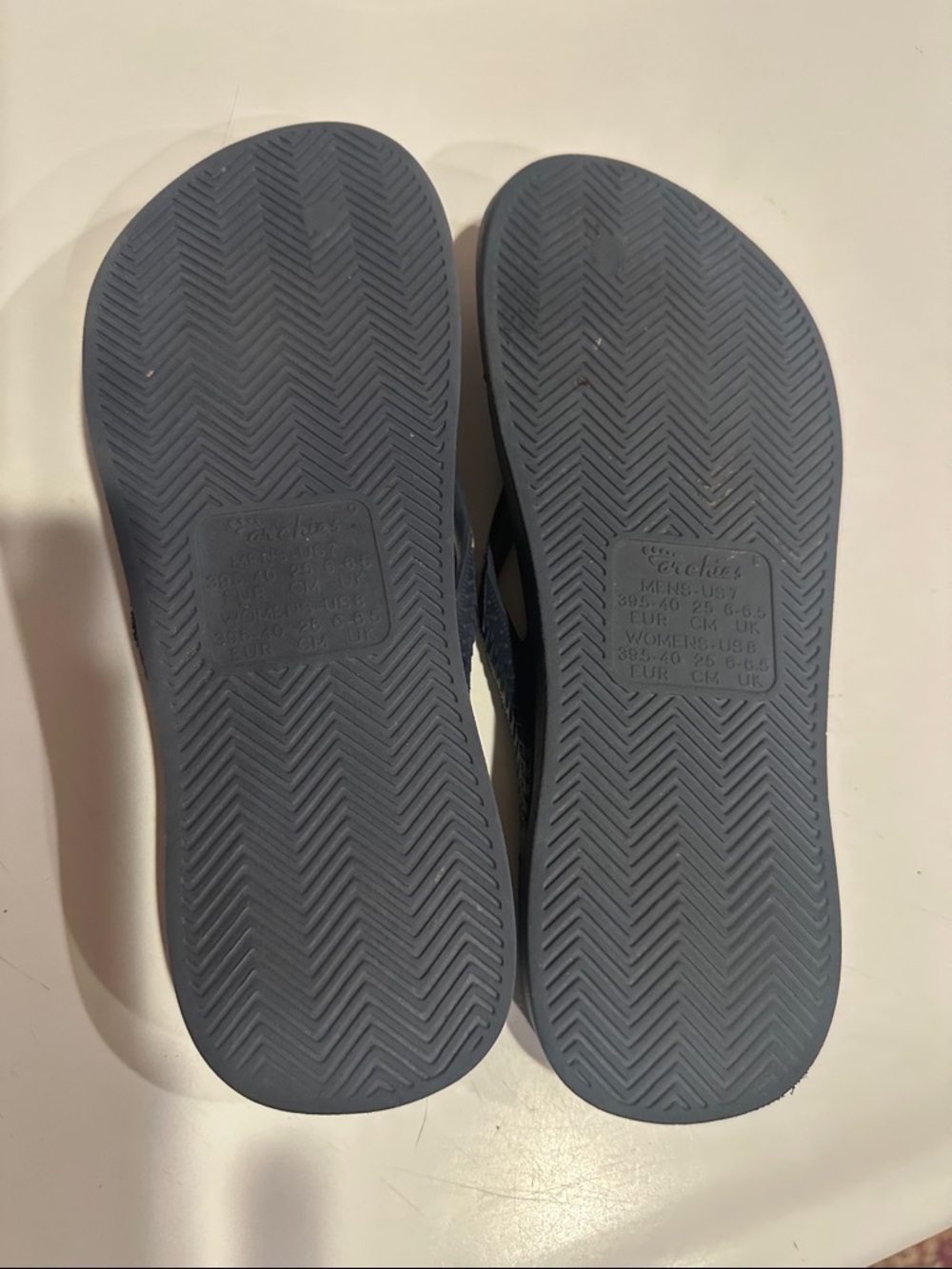 Archies Navy Flip Flops - Picture 2 of 7